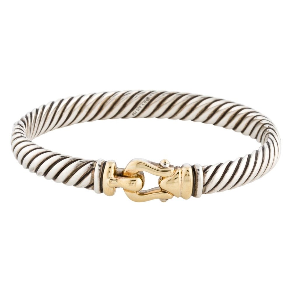 DAVID YURMAN 7mm Two-Tone Buckle Bracelet 925, 18K
